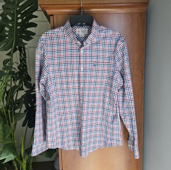 Original Penguin Blue and Red Casual Button Down Shirt - Picture 1 of 4